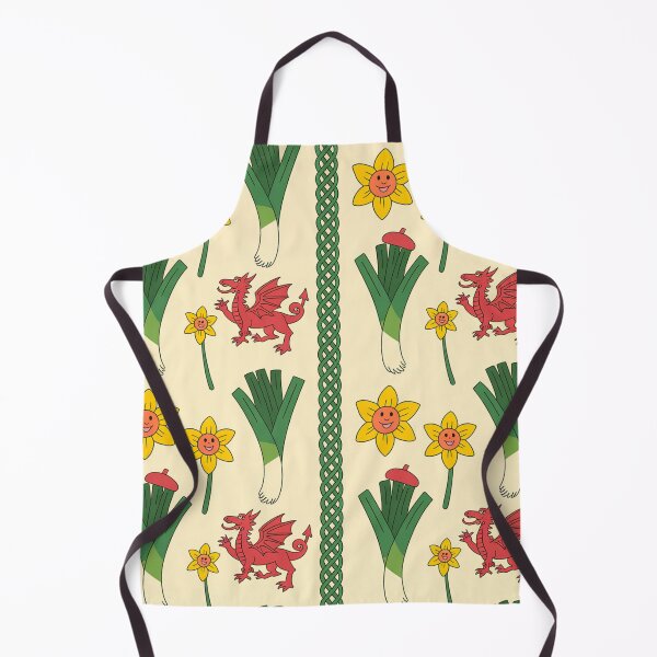 Item preview, St David's Day Welsh Icons Pattern – Smiling Leeks, Red Dragons & Daffodils designed and sold by Midnight Veil Designs.
