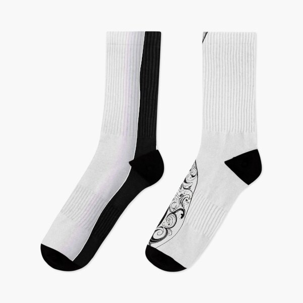 Item preview, Black and white dividing wave pattern. designed and sold by Giulivo Store Graphic.