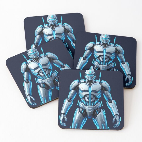 Item preview, Futuristic AI Robot with Neon Blue Glow | Sci-Fi Cyber Android Illustration designed and sold by Snapystyle.