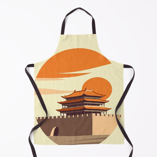 Item preview, Visit Xi'an – Vintage Bell Tower Silk Road Travel Art designed and sold by Ink Dynasty.