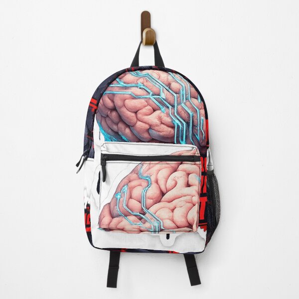 Item preview, Half Brain Overthinking Glitch Sticker – Modern Anxiety Relief Art 2025 designed and sold by ARTCREATESHOP.