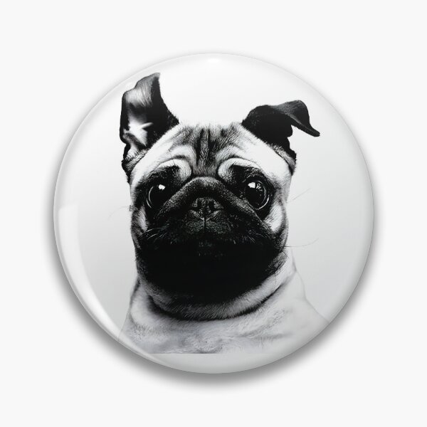 Item preview, Happy Pug Dog Portrait - Cute Puppy Face designed and sold by StudioTenDesign.