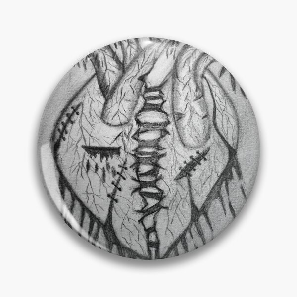 Item preview, Mutilated heart designed and sold by Can't Sleep Crafts stickers and more.
