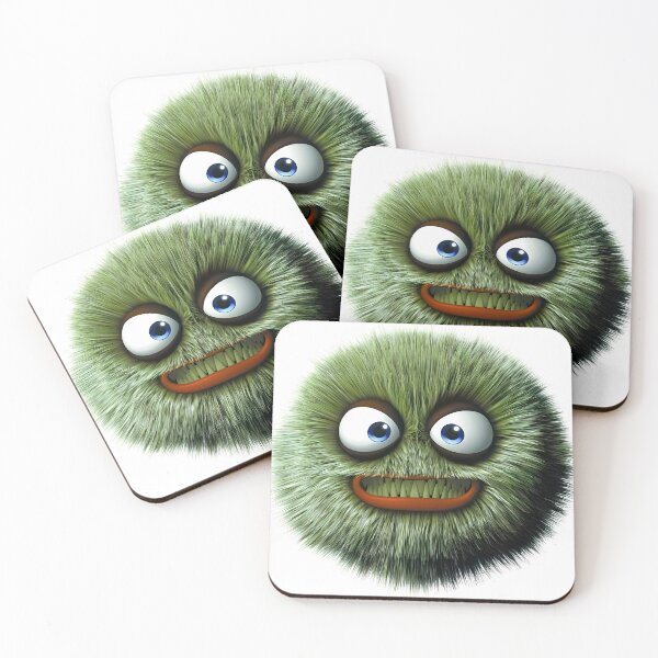 Item preview, Cute Green Furry Monster - Fun Cartoon Creature designed and sold by StudioTenDesign.
