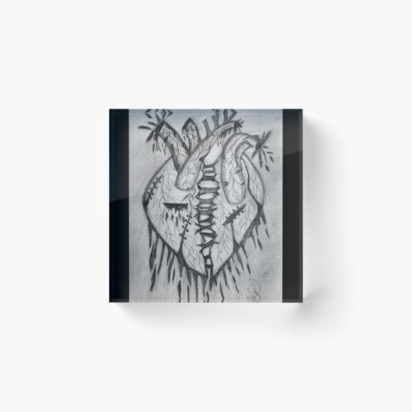 Item preview, Mutilated heart designed and sold by Can't Sleep Crafts stickers and more.