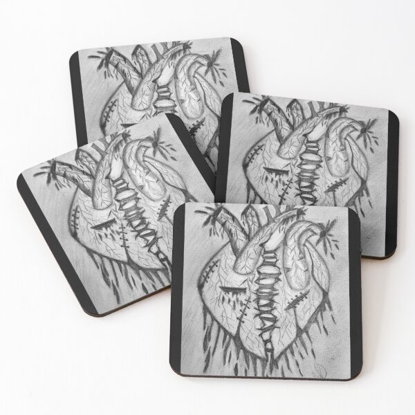 Item preview, Mutilated heart designed and sold by Can't Sleep Crafts stickers and more.