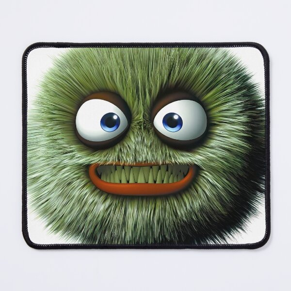 Item preview, Cute Green Furry Monster - Fun Cartoon Creature designed and sold by StudioTenDesign.
