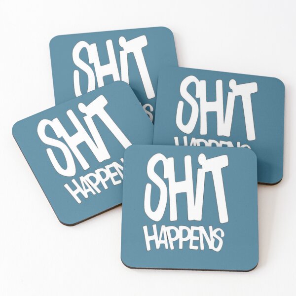Item preview, Shit Happens Funny Typography Quote designed and sold by StudioTenDesign.