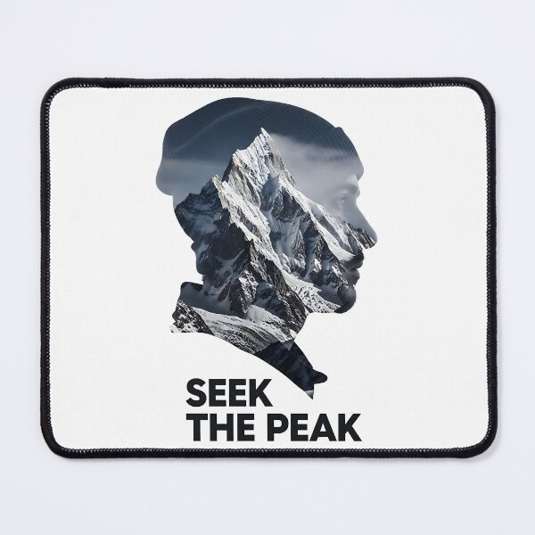 Item preview, Seek The Peak Winter Mountain Explorer Double Exposure designed and sold by LSphere Art.