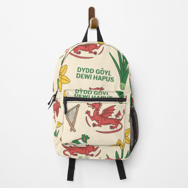 Item preview, Dydd Gŵyl Dewi Hapus – Smiling Welsh Dragons, Daffodils & Leeks Pattern designed and sold by Midnight Veil Designs.