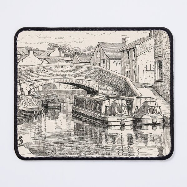 Item preview, Skipton Canal Heritage: A Traditional Pen and Ink Sketch designed and sold by VistaPainterArt.
