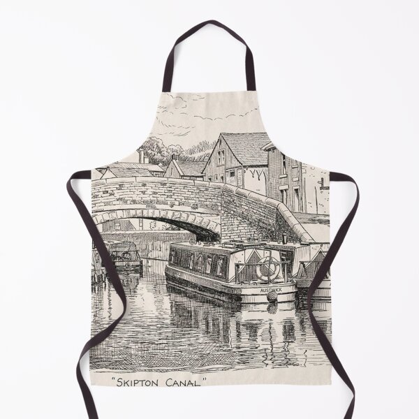 Item preview, Skipton Canal Heritage: A Traditional Pen and Ink Sketch designed and sold by VistaPainterArt.