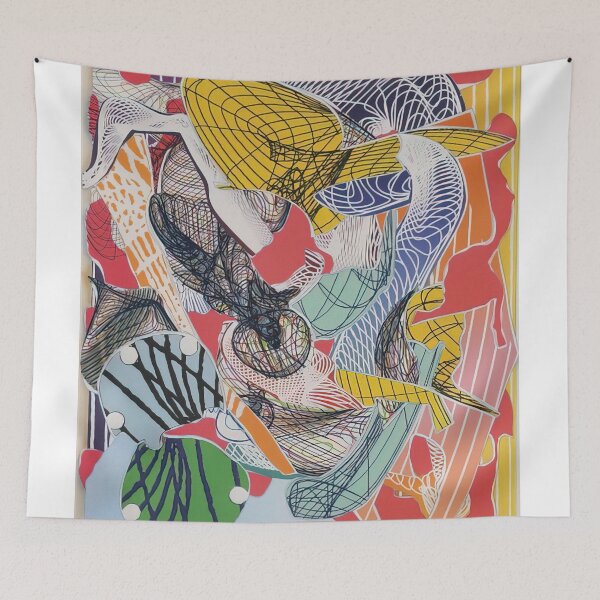 Artikelvorschau, limanora – Originalgemälde von Frank Stella, Frank Stellas geometrisch-abstrakte Kunst entworfen und verkauft von OilArtLittle.
