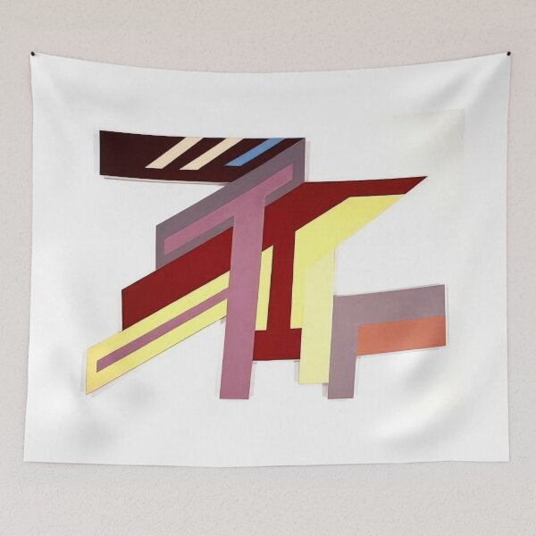 Artikelvorschau, michapol i - Originalgemälde von Frank Stella, Frank Stella Geometrische Abstrakte Kunst entworfen und verkauft von OilArtLittle.