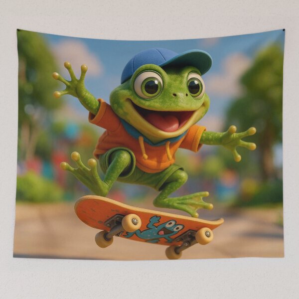Item preview, Skater Pool Frog designed and sold by Sillytoe.