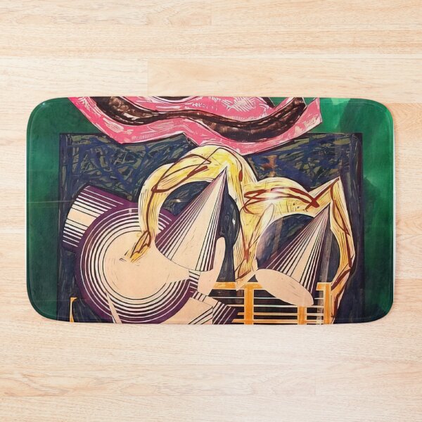 Item preview, one small goat papa bought for two zuzim  - Original Paintings by Frank Stella, Frank Stella Geometric Abstract Art designed and sold by OilArtLittle.