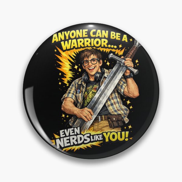 Item preview, Nerd Warrior – Anyone Can Be a Warrior Funny Comic Book Gamer  designed and sold by Kiziorq.