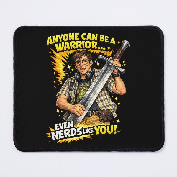 Item preview, Nerd Warrior – Anyone Can Be a Warrior Funny Comic Book Gamer  designed and sold by Kiziorq.