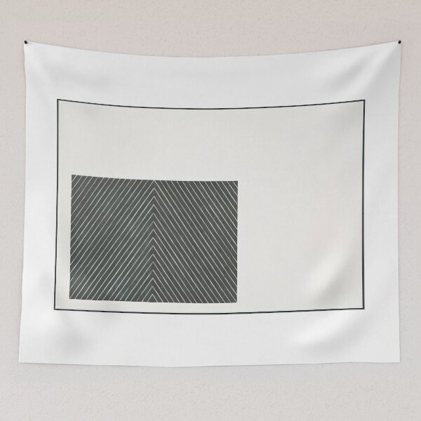 Item preview, point of pines from black series ii  - Original Paintings by Frank Stella, Frank Stella Geometric Abstract Art designed and sold by OilArtLittle.