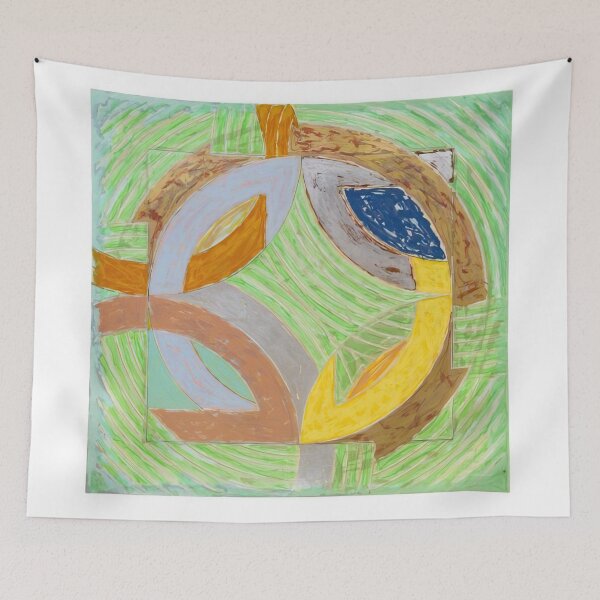 Item preview, polar co ordinates iv  - Original Paintings by Frank Stella, Frank Stella Geometric Abstract Art designed and sold by OilArtLittle.