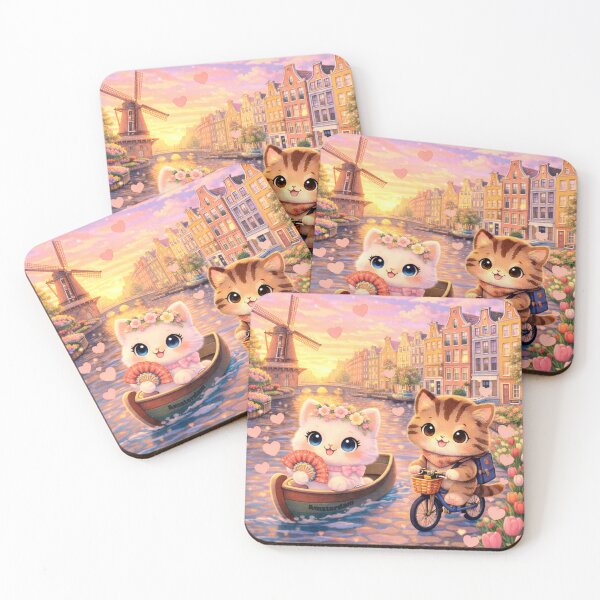 Item preview, Romantic Amsterdam Cats - Canal Adventure. designed and sold by Lylysun.