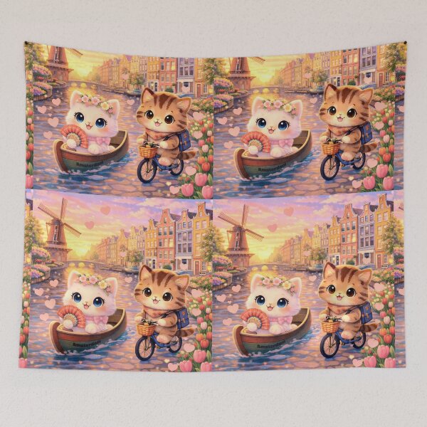 Item preview, Romantic Amsterdam Cats - Canal Adventure. designed and sold by Lylysun.