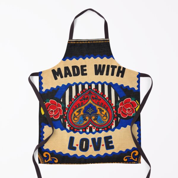 Item preview, Made With Love – Folk Art Typography Design designed and sold by Sketchbook Studio by Aqsaa.