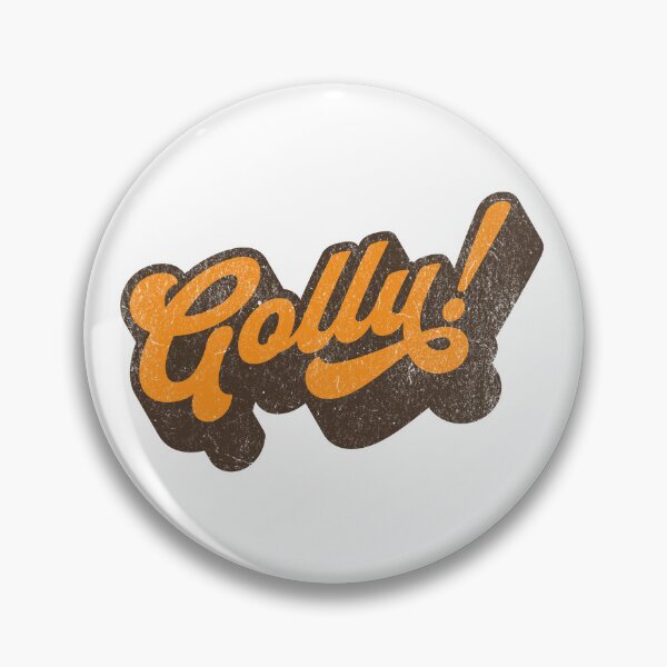 Item preview, Golly! Retro 70s Script - Vintage Orange Statement Design designed and sold by picadillyprints.