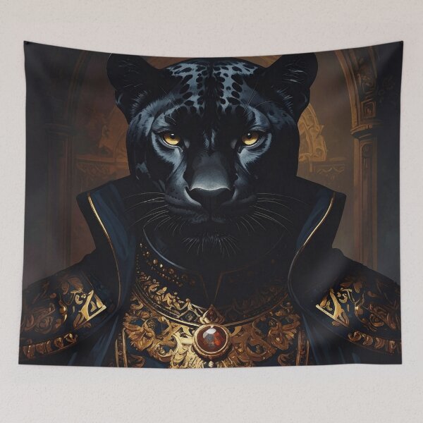 Item preview, Royal Black Panther Aristocratic Portrait designed and sold by Rutvain.