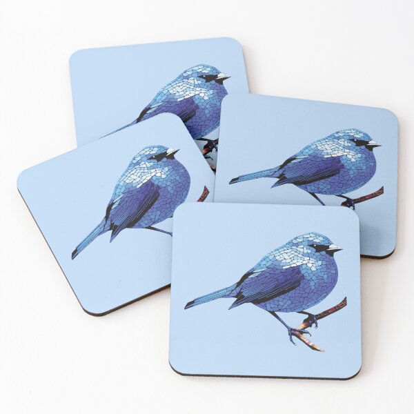 Item preview, blue bunting mosaic designed and sold by designmari.