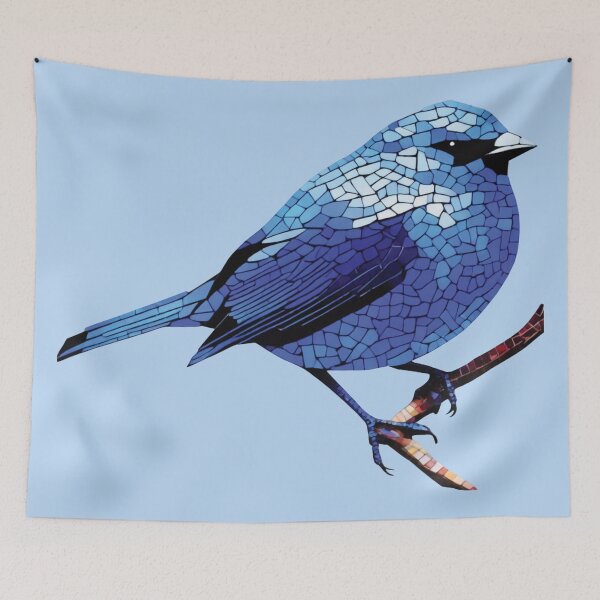 Item preview, blue bunting mosaic designed and sold by designmari.