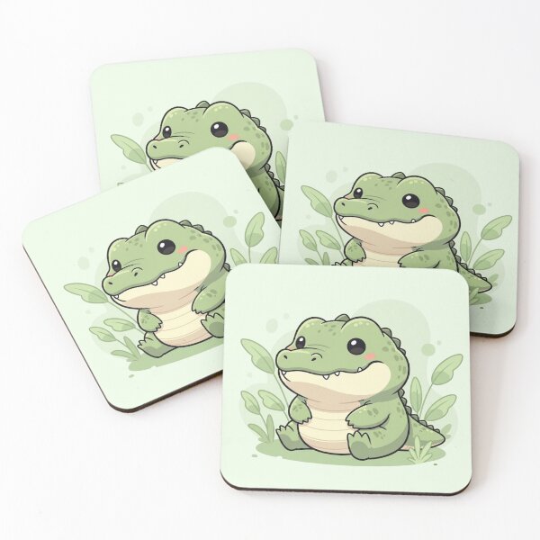 Item preview, Cute Kawaii Crocodile – Adorable Pastel Alligator Illustration designed and sold by soletstudio.