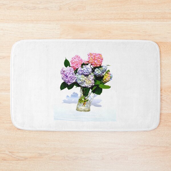 Item preview, Pink, purple, and blue Hydrangeas in Crystal vase designed and sold by hollycooper.