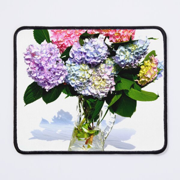 Item preview, Pink, purple, and blue Hydrangeas in Crystal vase designed and sold by hollycooper.