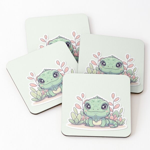 Item preview, Cute Kawaii Lizard – Adorable Pastel Reptile Illustration designed and sold by soletstudio.