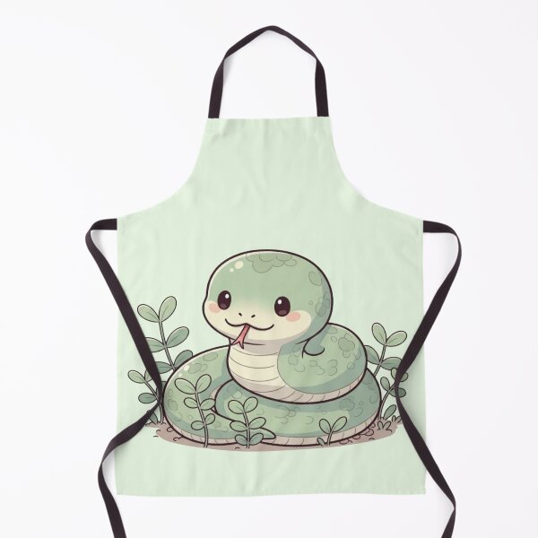 Aperçu de l'œuvre Mignon serpent vert kawaii – Illustration adorable de serpent pastel créée et vendue par soletstudio.