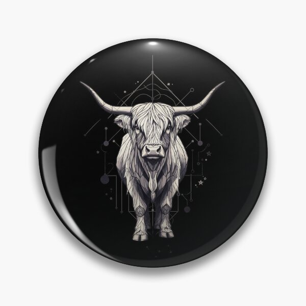 Item preview, Geometric Highland Cow Scottish Wildlife Minimalist Line Art designed and sold by Loom on the Loch.