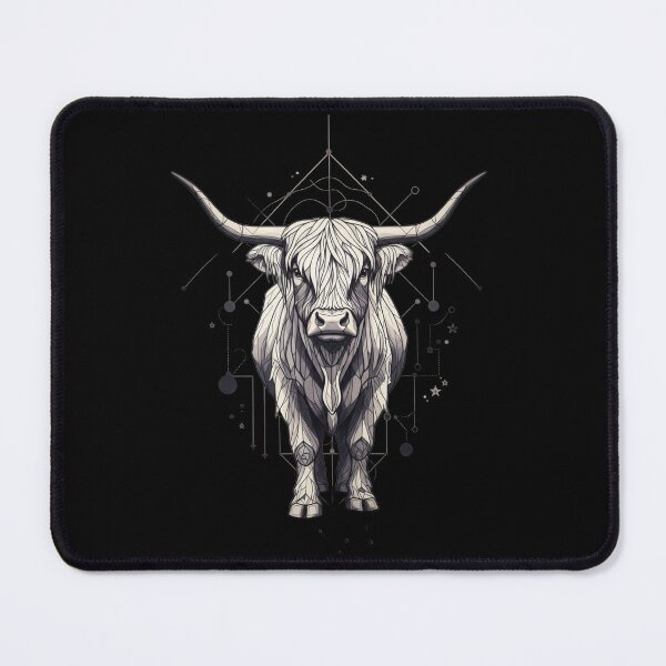 Item preview, Geometric Highland Cow Scottish Wildlife Minimalist Line Art designed and sold by Loom on the Loch.