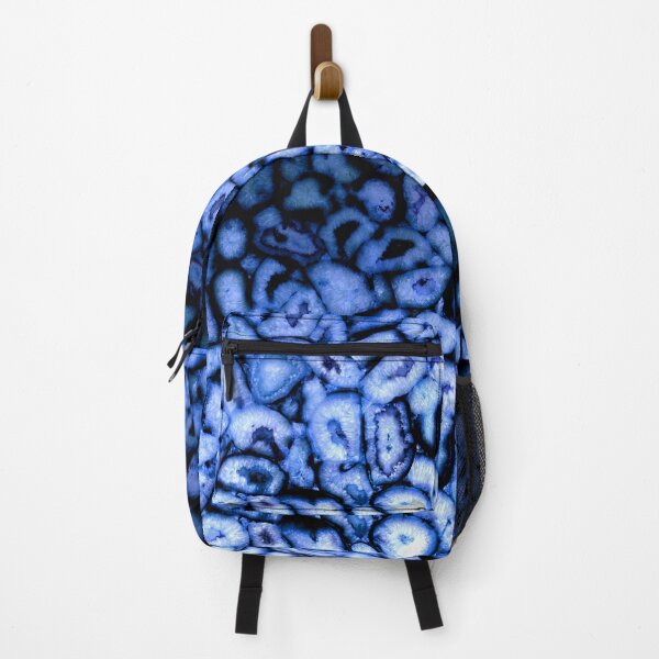Item preview, Abstract Blue Agates, blue and black agate pattern designed and sold by hollycooper.