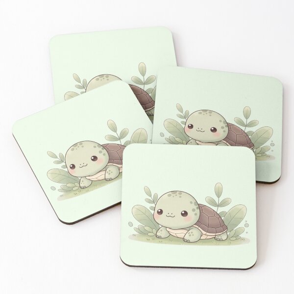 Item preview, Cute Kawaii Turtle – Soft Pastel Baby Tortoise Illustration designed and sold by soletstudio.