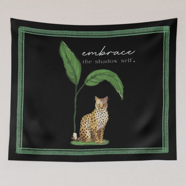 Item preview, Shadow Self Leopard Mystical Feminine Art Print designed and sold by art-injoy.