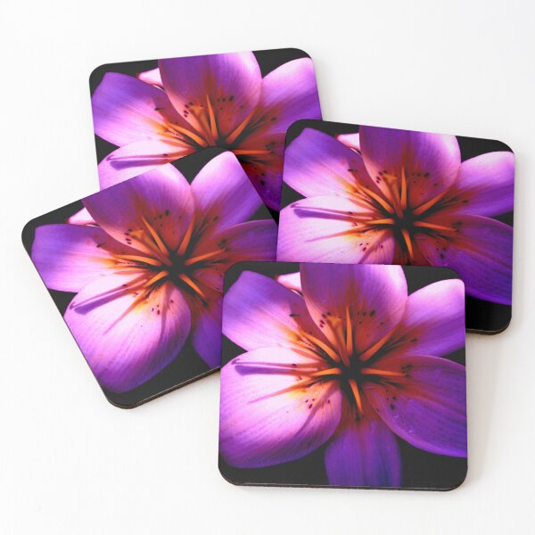 Item preview, Romantic soft lighting Purple orange pink Glowing Tropical lily, tiger lily designed and sold by hollycooper.