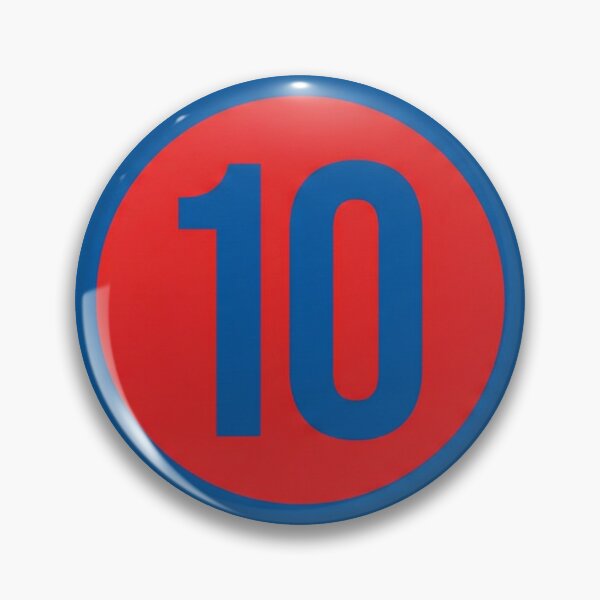 Item preview, Retro Number 10 Blue and Red Circle Graphic designed and sold by StudioTenDesign.