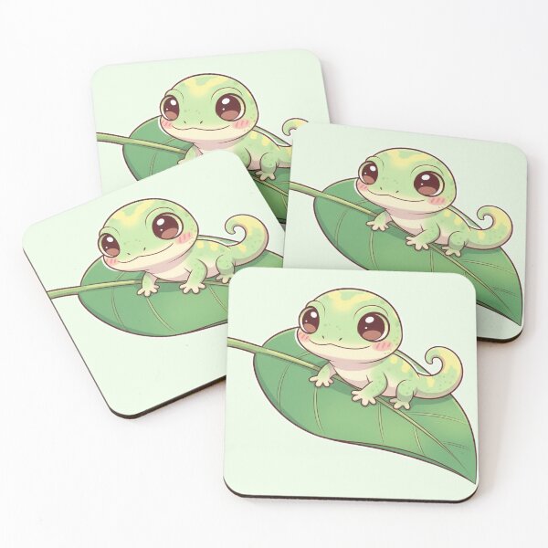 Item preview, Cute Kawaii Gecko – Adorable Pastel Baby Lizard Illustration designed and sold by soletstudio.