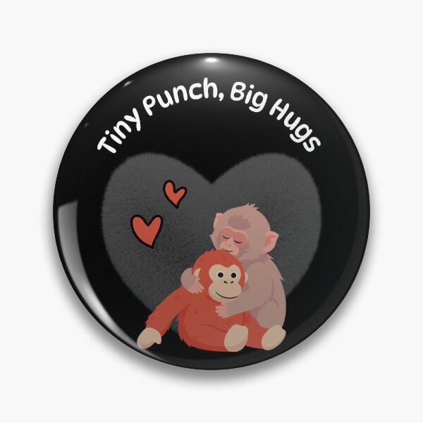Item preview, Punch monkey with orangutan, tiny Punch big hugs  designed and sold by ClickATee Store .