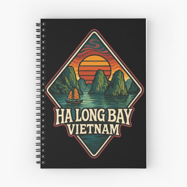 Item preview, Ha Long Bay Vietnam Retro Vintage designed and sold by TomFrontierArt.
