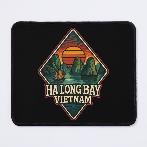 Item preview, Ha Long Bay Vietnam Retro Vintage designed and sold by TomFrontierArt.