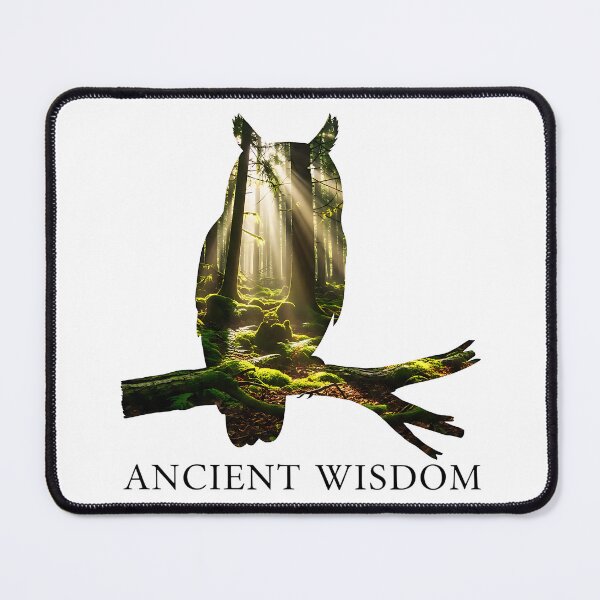 Item preview, Ancient Wisdom Owl Old Growth Forest Double Exposure designed and sold by LSphere Art.