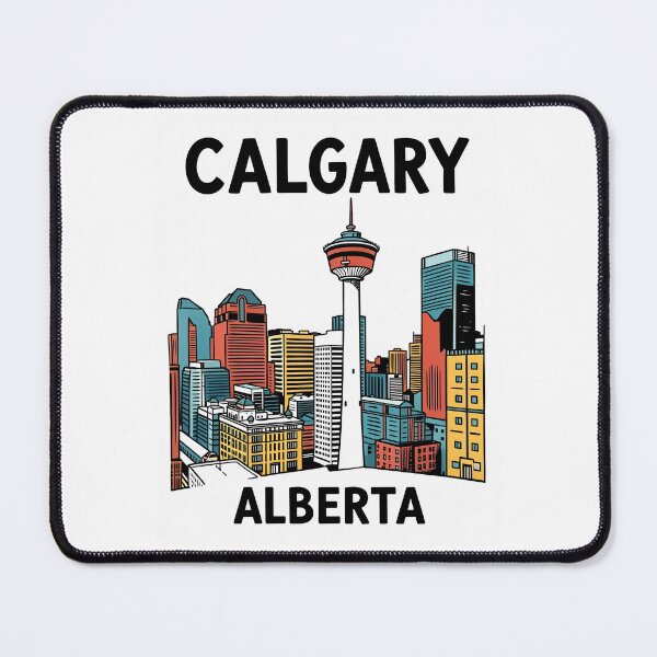 Item preview, Calgary Alberta Canada Doodle Art Tourism Poster designed and sold by Stripe Wall Studio.