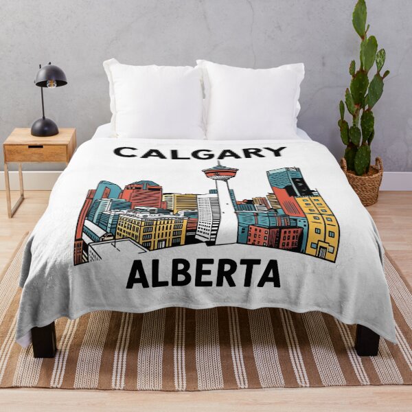 Item preview, Calgary Alberta Canada Doodle Art Tourism Poster designed and sold by Stripe Wall Studio.